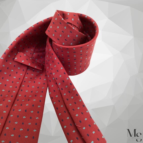 E. MARINELLA Burgundy Paisley Luxury Silk Tie Hand Made In Italy W: 3.75" EX CD - Picture 4 of 6